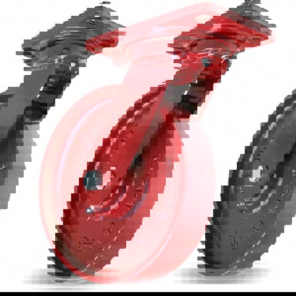 Swivel Top Plate Caster: Cast Iron, 8